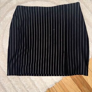 Julia Black Striped Mini Skirt